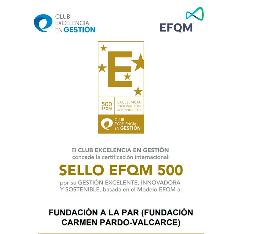 A LA PAR recibe el prestigioso sello EFQM 500 sello-efqm